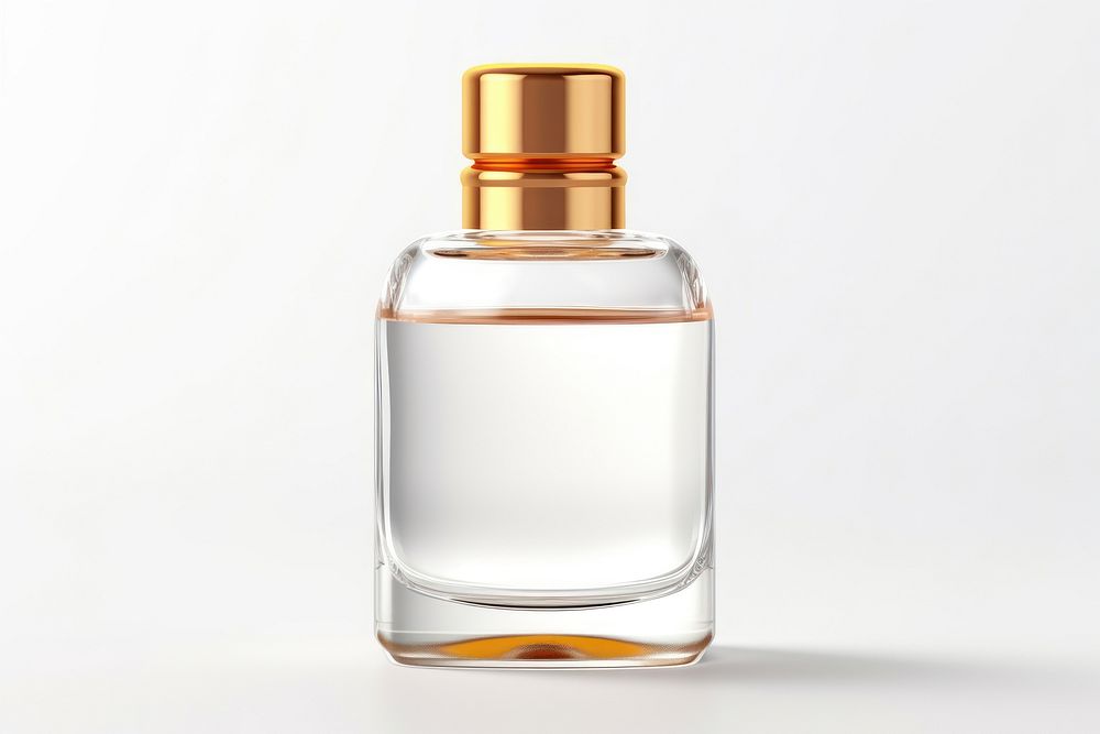 Perfume bottle cosmetics white background. AI generated Image by rawpixel.