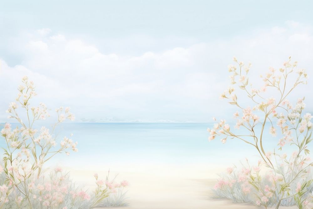 Painting of cleaves border backgrounds outdoors horizon. AI generated Image by rawpixel.