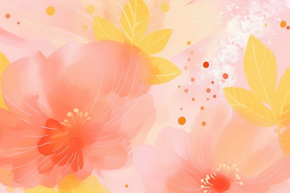Abstract memphis flowers illustration backgrounds pattern yellow. AI generated Image by rawpixel.