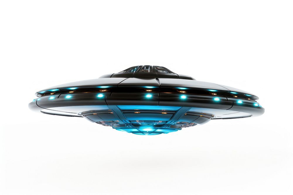 Ufo white background transportation architecture. AI generated Image by rawpixel.