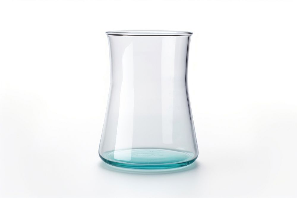Lab glass beaker white background biotechnology biochemistry. AI generated Image by rawpixel.