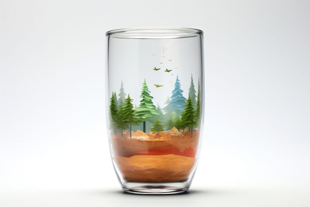 Tumbler glass vase jar. AI generated Image by rawpixel.