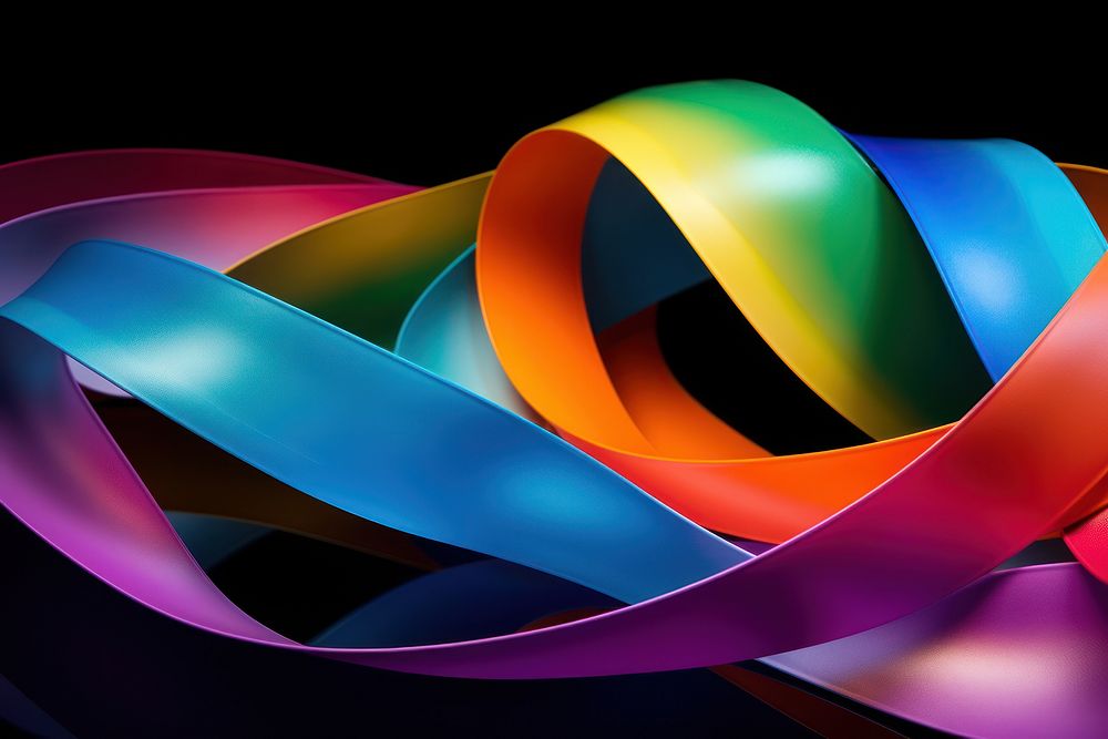 Rainbow ribbon backgrounds celebration accessories. AI generated Image by rawpixel.
