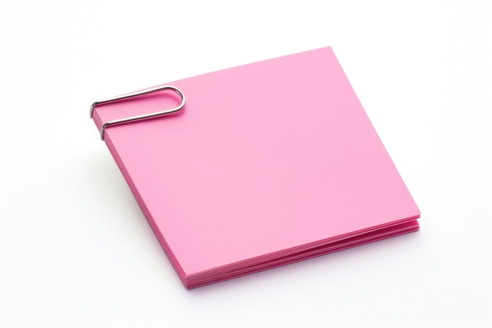 Pink Sticky Note simplicity paper clip. AI generated Image by rawpixel.
