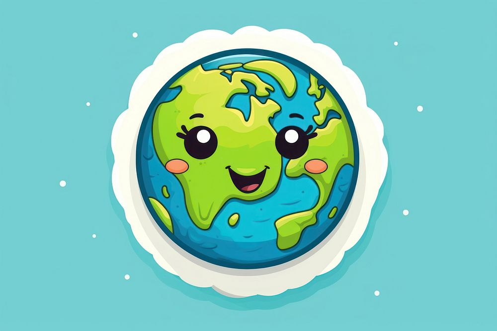Planet earth space technology happiness. AI generated Image by rawpixel.