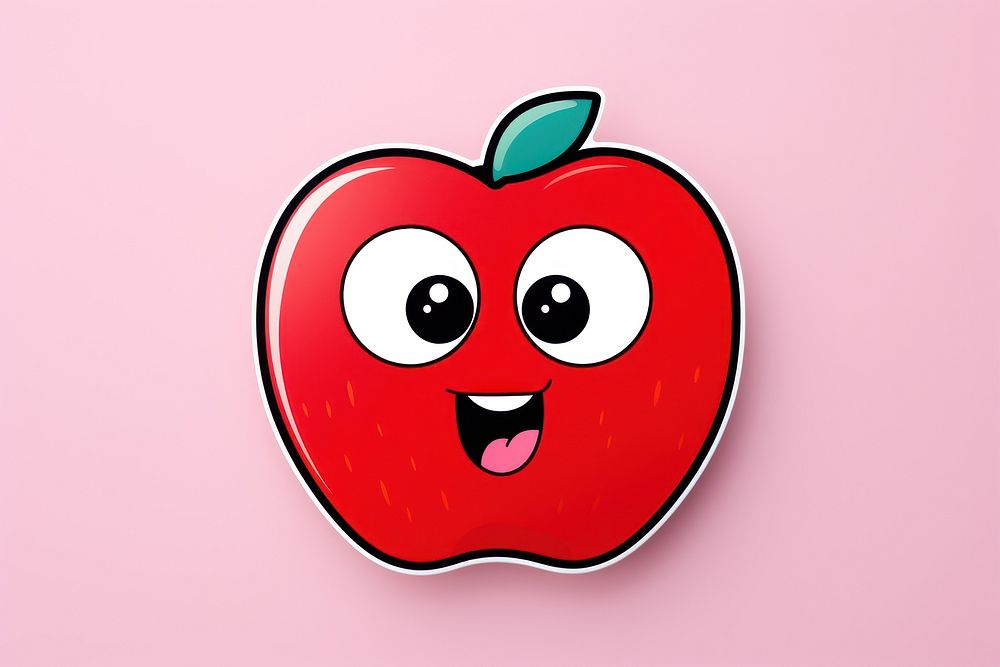 Red apple fruit plant food. AI generated Image by rawpixel.