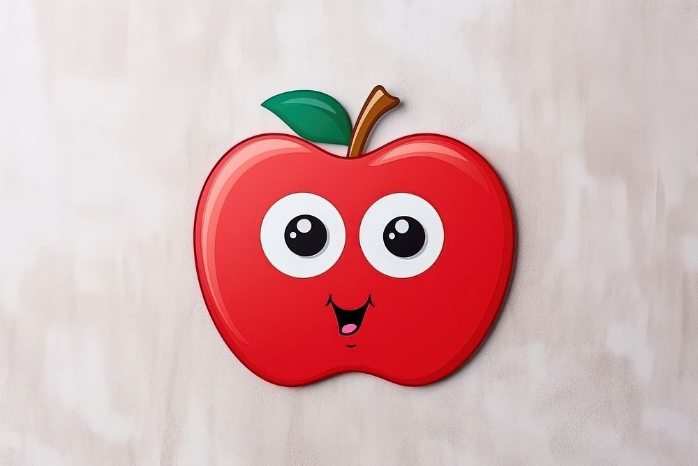 Red apple anthropomorphic representation creativity. AI generated Image by rawpixel.
