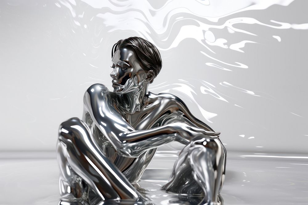 Body silver adult creativity. AI generated Image by rawpixel.