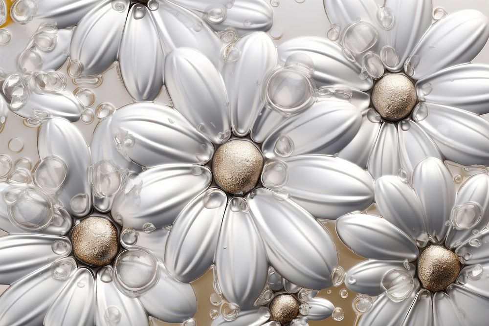 Daisy pattern backgrounds jewelry. AI generated Image by rawpixel.