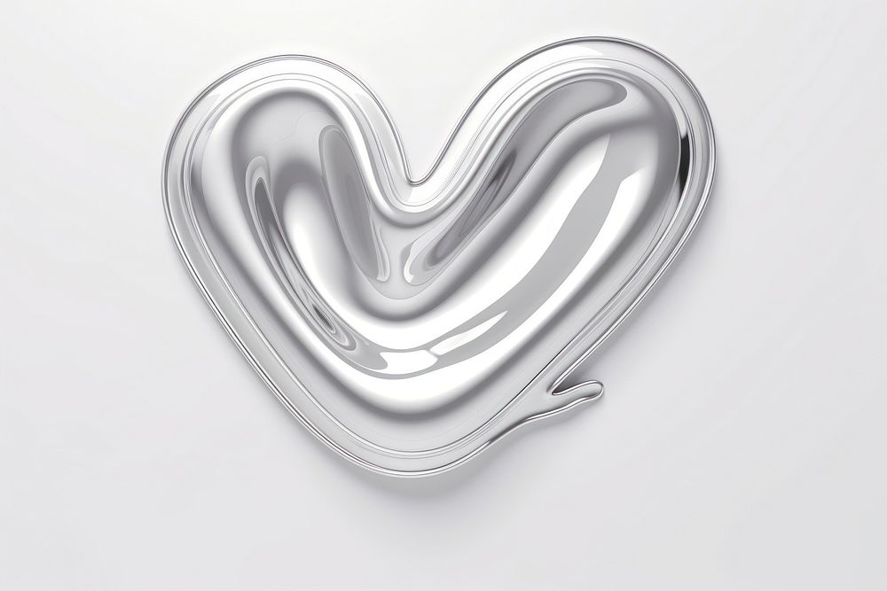 Heart silver pattern accessories. AI generated Image by rawpixel.
