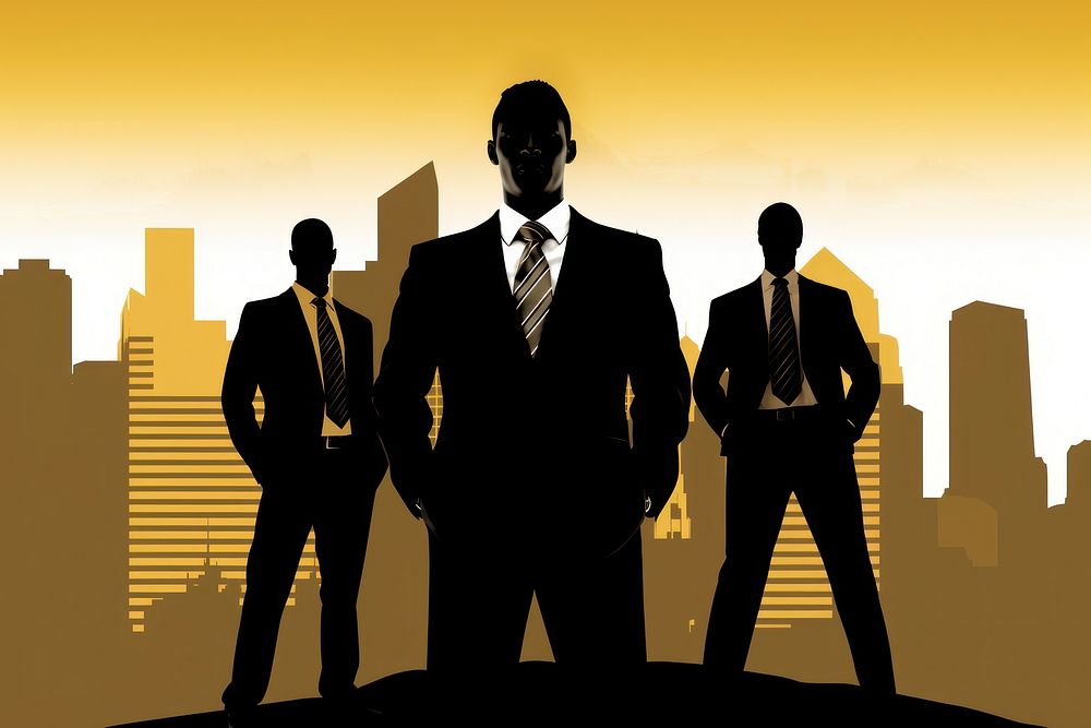 The business team on the mountain silhouette adult city. AI generated Image by rawpixel.