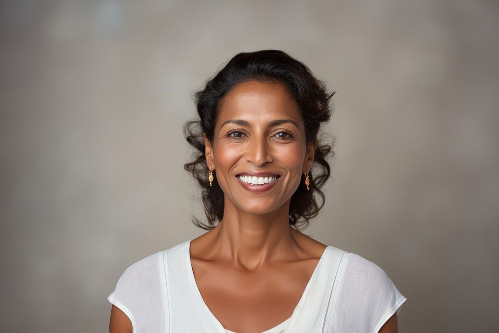 South indian woman portrait smiling smile. AI generated Image by rawpixel.