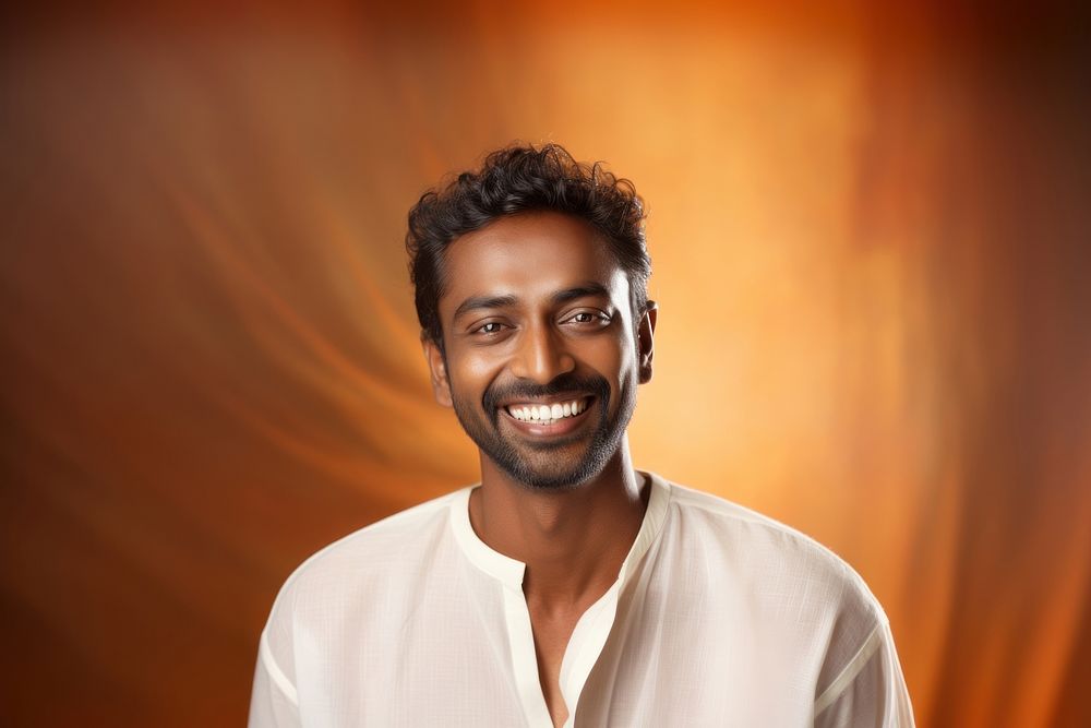 South Indian man portrait smiling adult. AI generated Image by rawpixel.