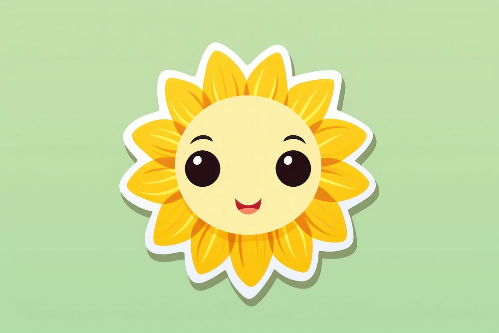 Sunflower nature cute face. AI generated Image by rawpixel.
