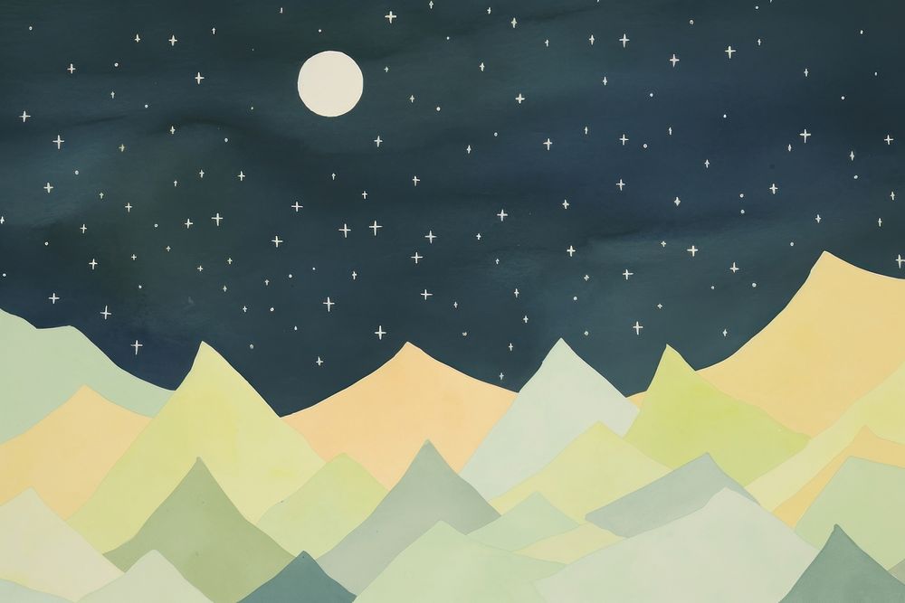 Night sky backgrounds astronomy painting. AI generated Image by rawpixel.