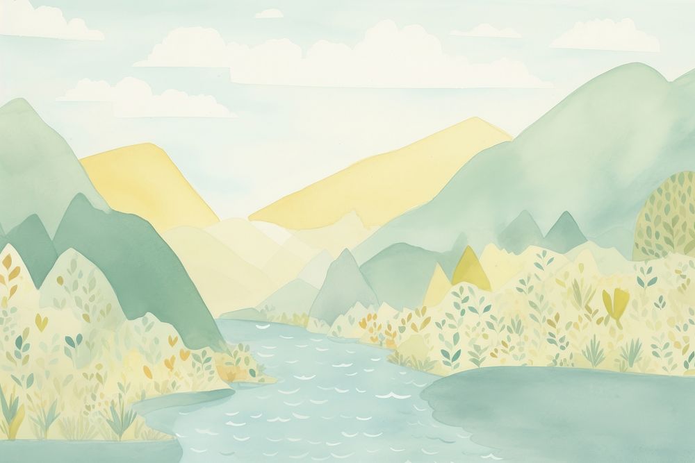 River backgrounds landscape mountain. AI generated Image by rawpixel.