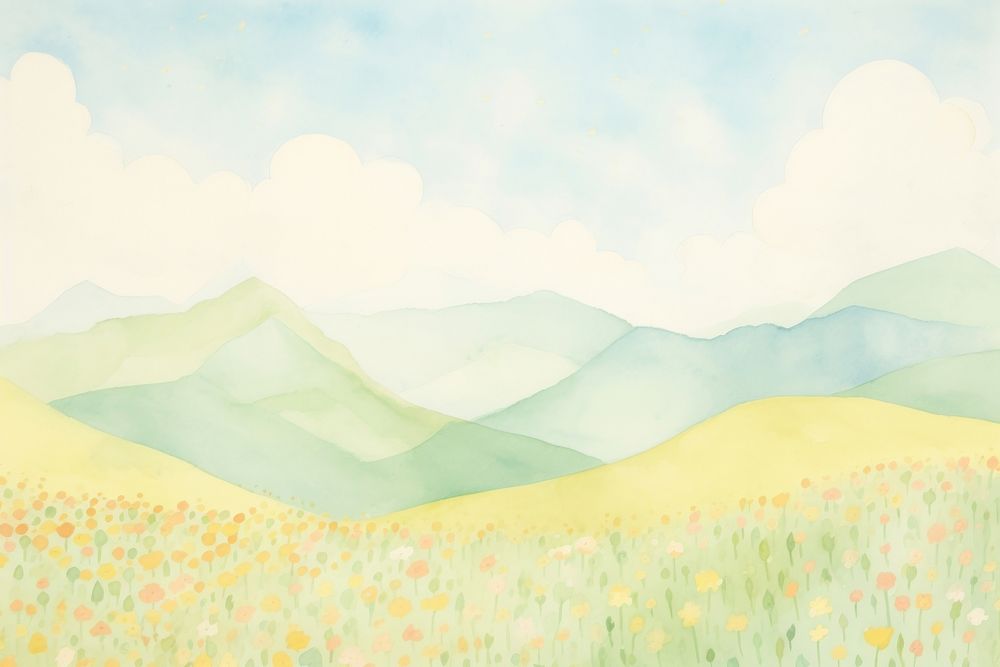 Spring backgrounds outdoors painting. AI generated Image by rawpixel.