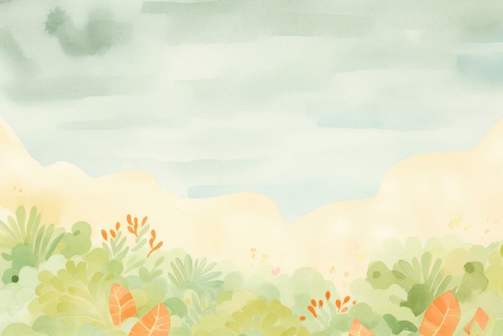 Tropical backgrounds painting outdoors. AI generated Image by rawpixel.