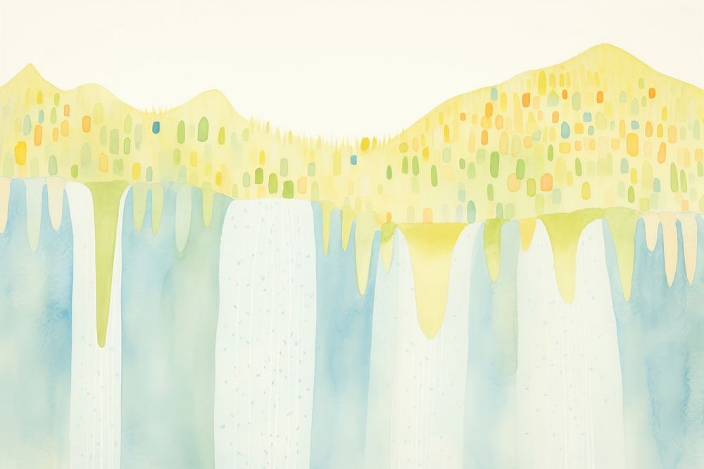 Waterfall backgrounds painting nature. AI generated Image by rawpixel.