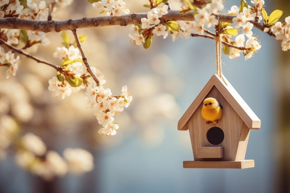 Spring bird outdoors nature. AI generated Image by rawpixel.