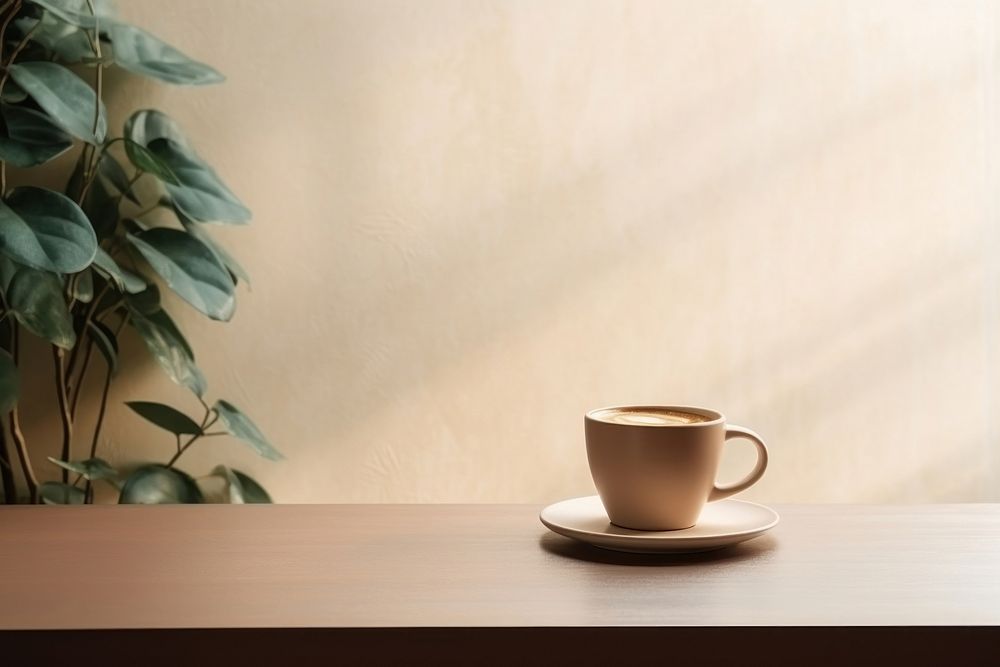 Aesthetic coffee cup saucer. AI generated Image by rawpixel.