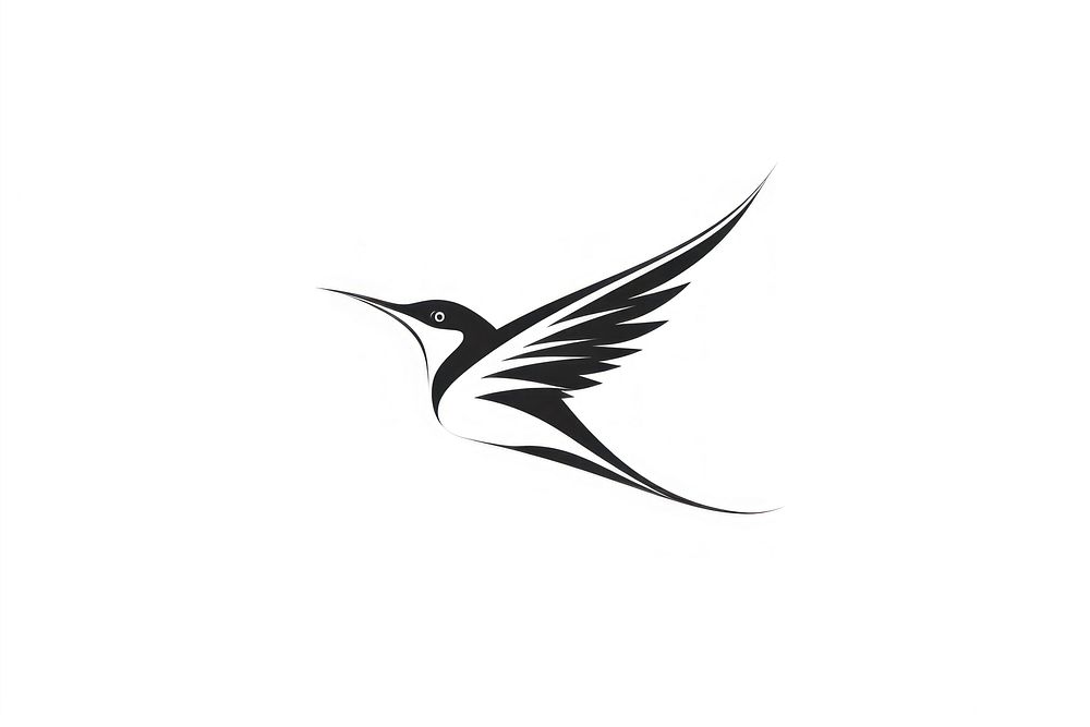 Bird logo flying white. AI generated Image by rawpixel.