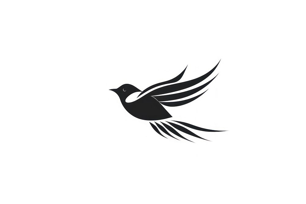 Bird animal white line. AI generated Image by rawpixel.