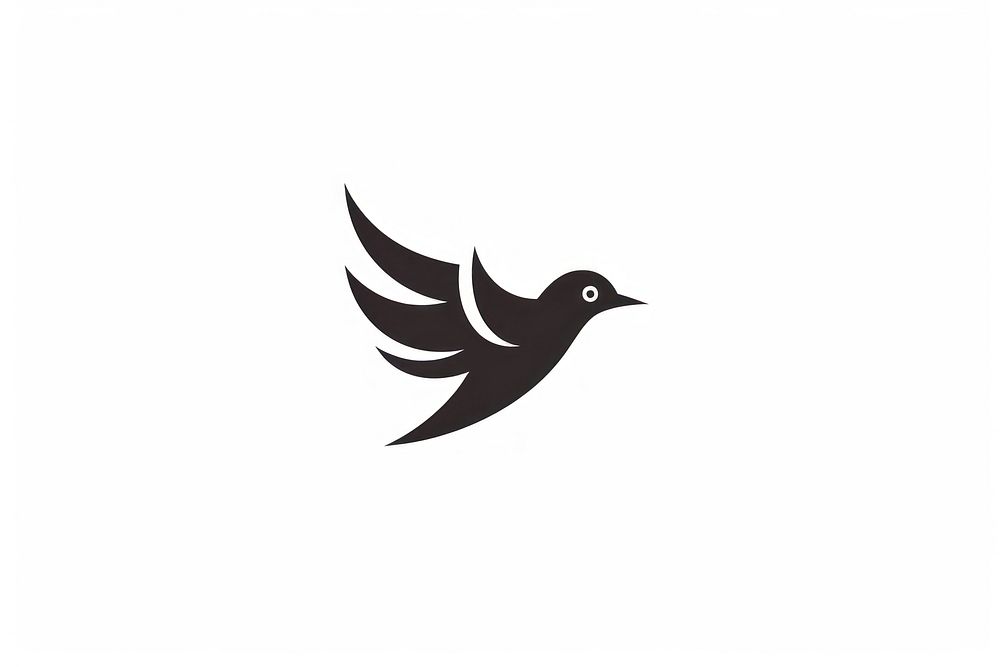 Bird animal white logo. AI generated Image by rawpixel.