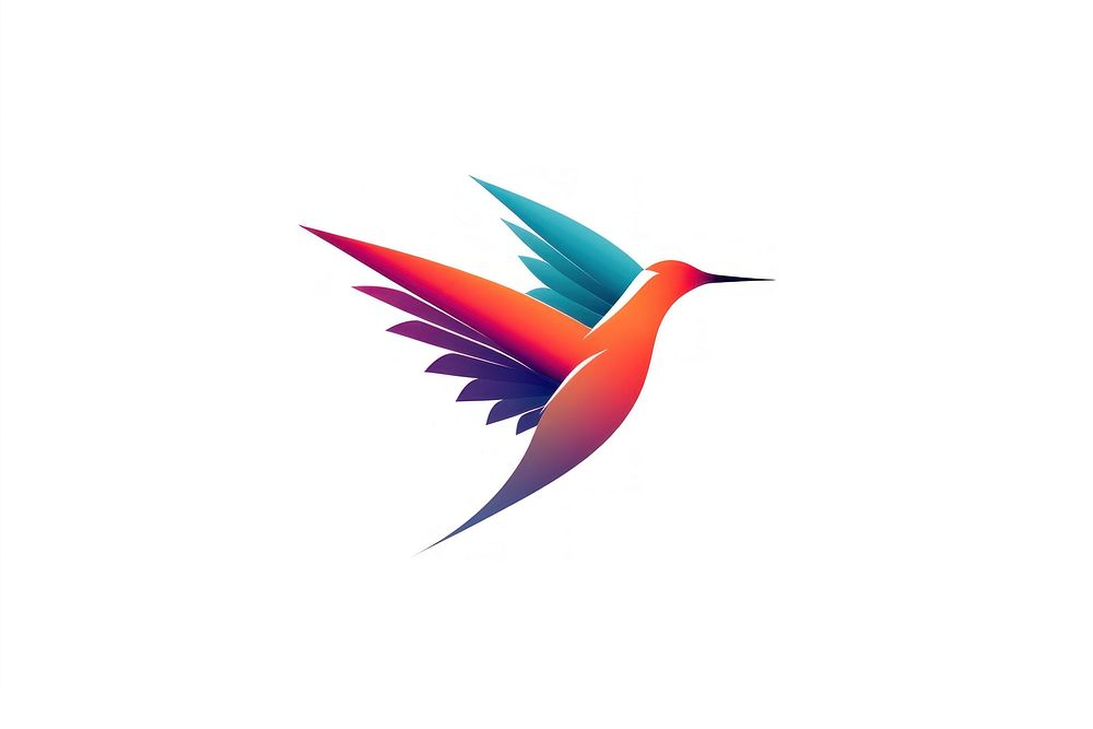Bird logo hummingbird animal. AI generated Image by rawpixel.