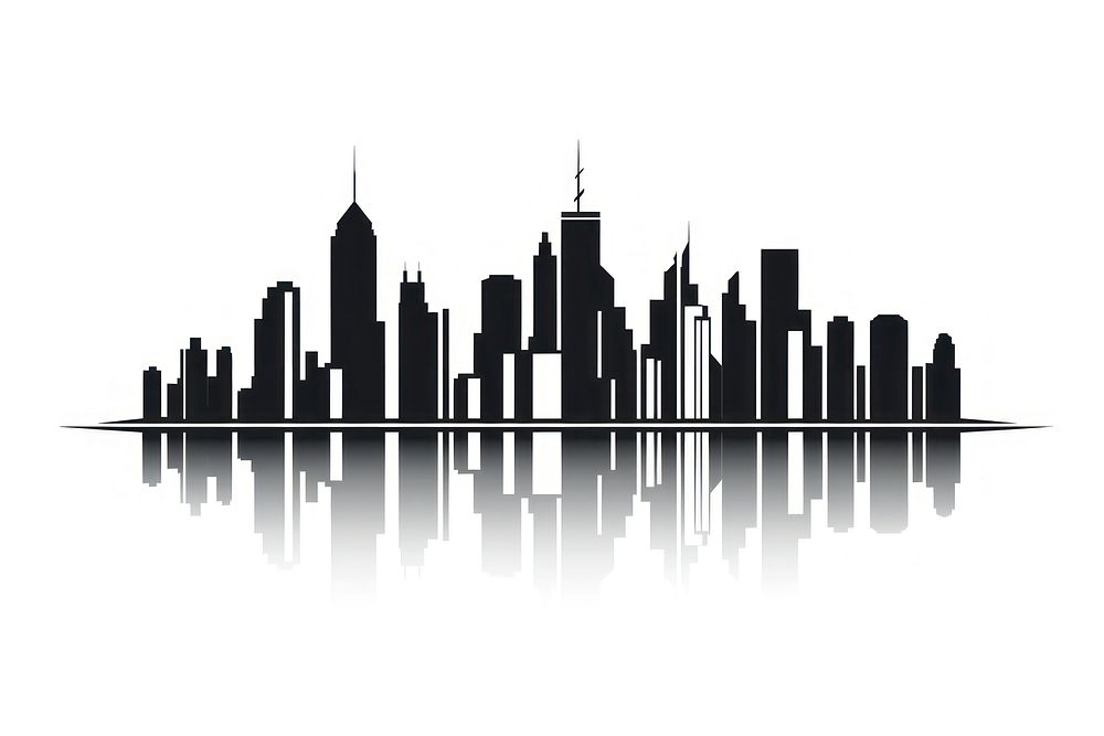 City architecture silhouette metropolis. AI generated Image by rawpixel.