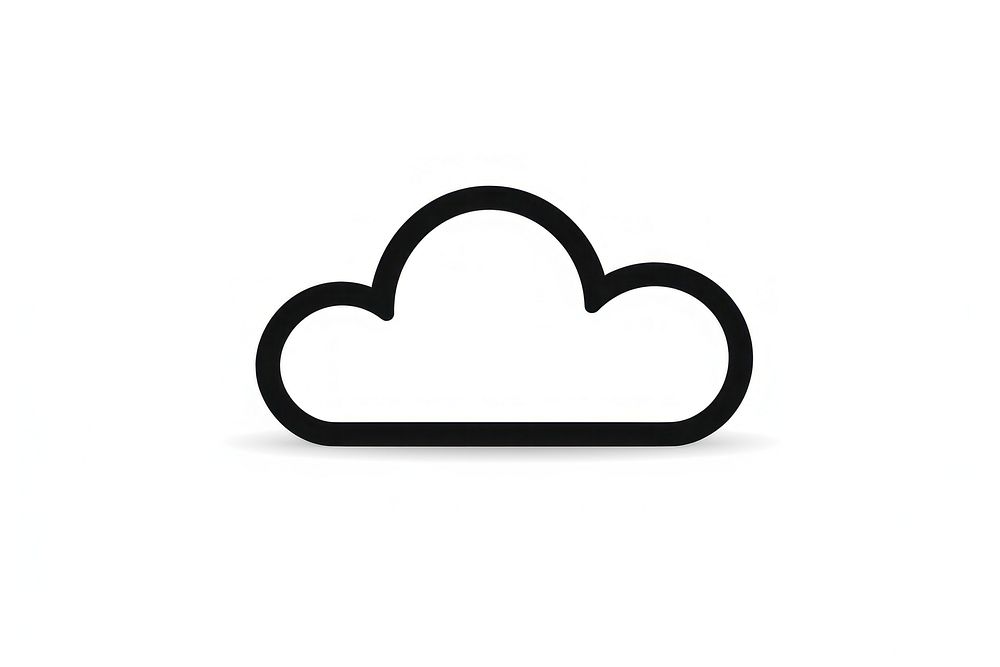 Cloud logo white white background. AI generated Image by rawpixel.