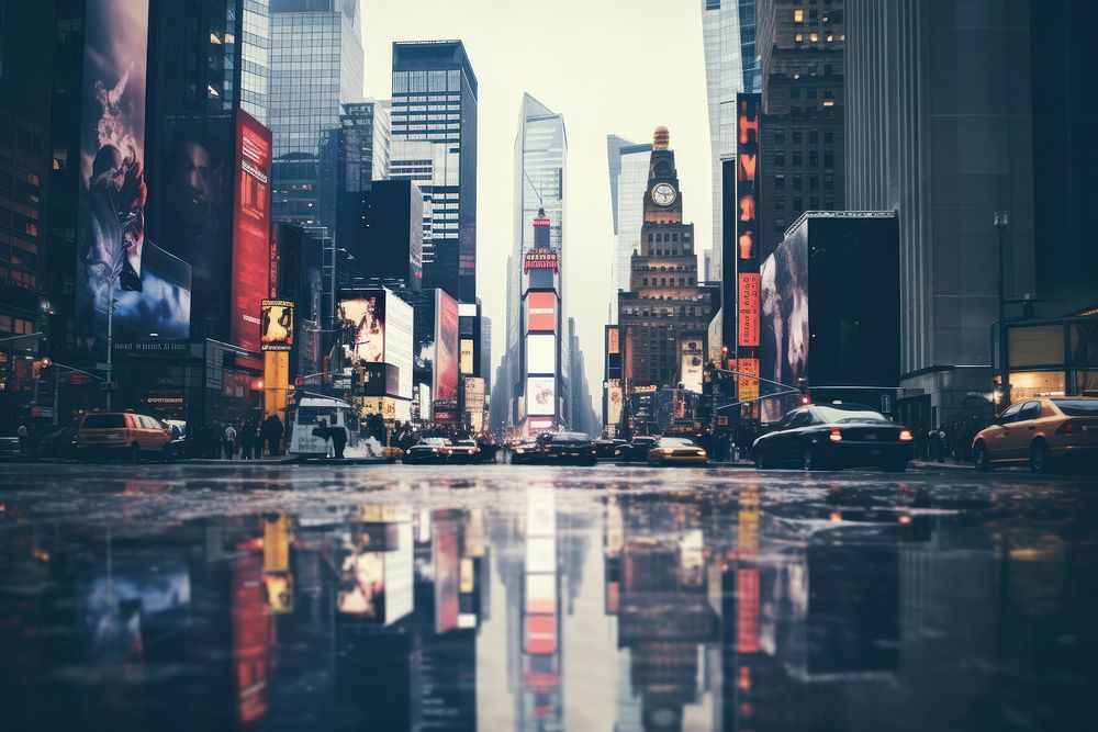 New York architecture metropolis cityscape. AI generated Image by rawpixel.
