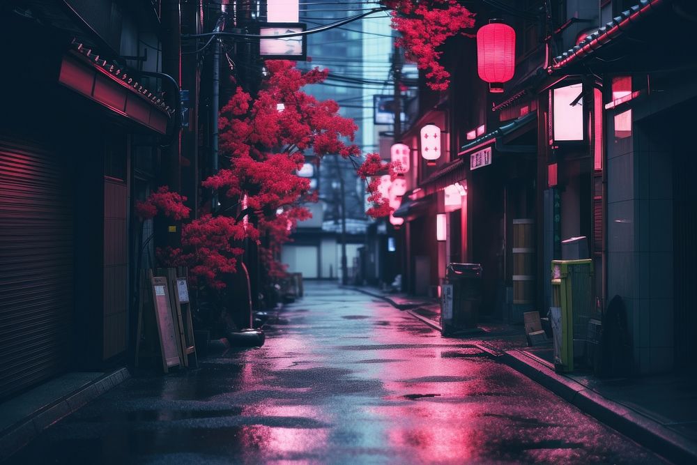 Japan architecture building street. AI generated Image by rawpixel.