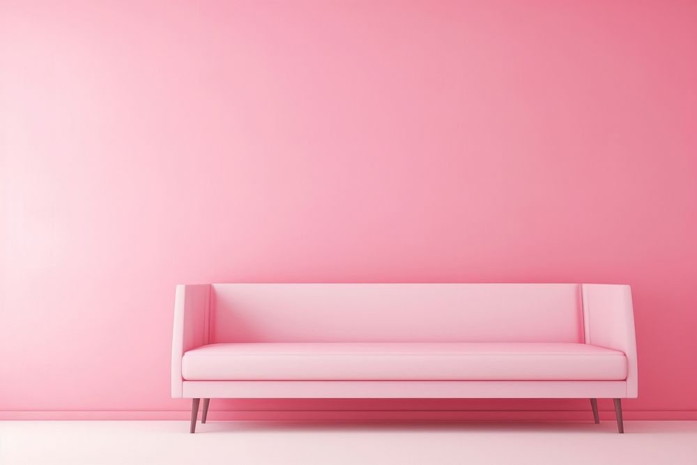 Pink wall architecture furniture. AI generated Image by rawpixel.