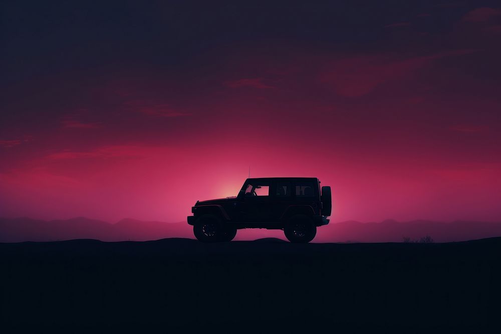 Silhouette of off-road car vehicle wheel transportation. AI generated Image by rawpixel.