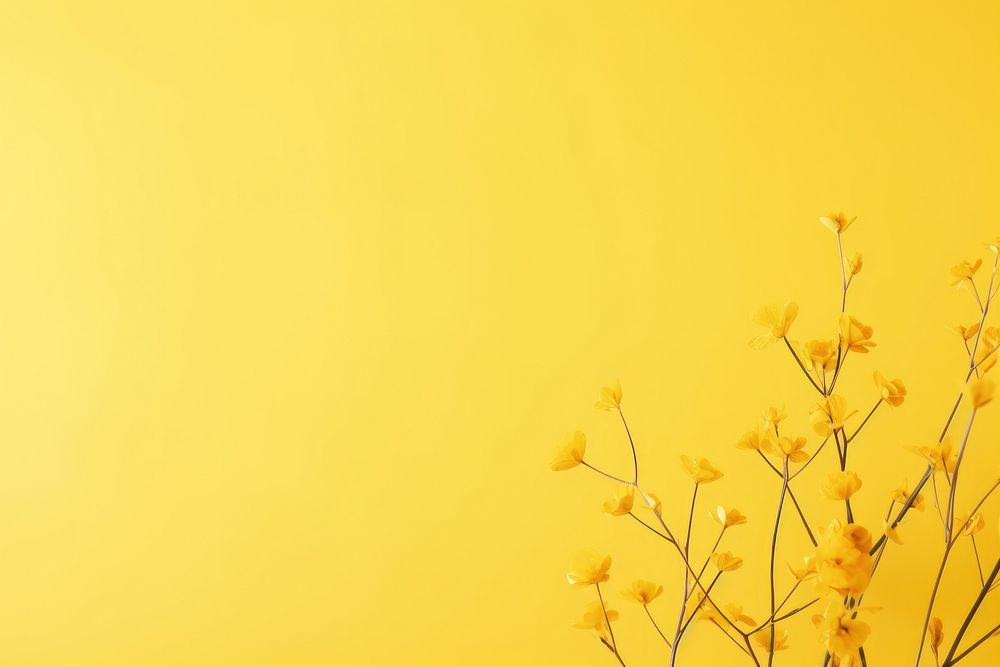 Yellow backgrounds tranquility fragility. AI generated Image by rawpixel.