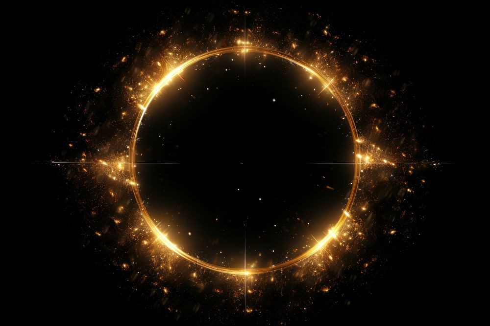 Circle astronomy outdoors eclipse. AI generated Image by rawpixel.