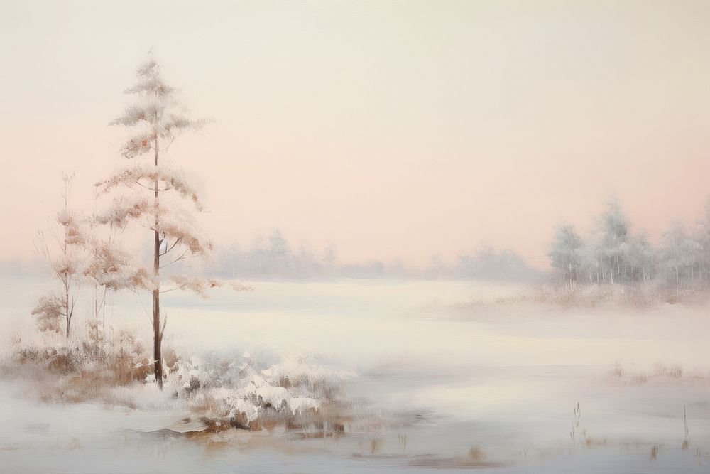 New year landscape painting outdoors. AI generated Image by rawpixel.