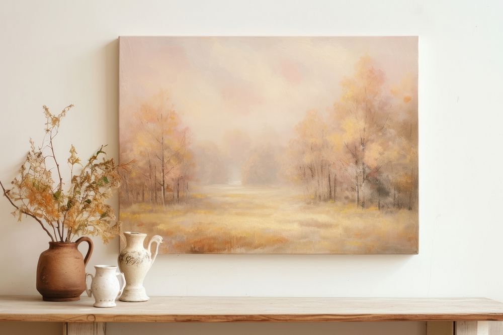 Autumn painting landscape plant. AI generated Image by rawpixel.