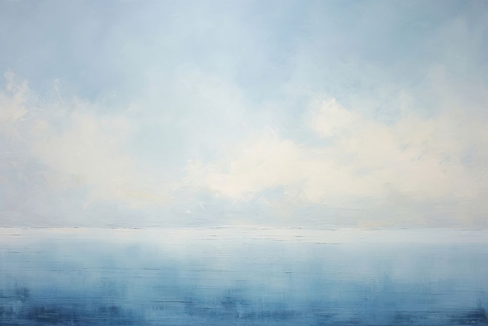 Blue painting horizon nature. 