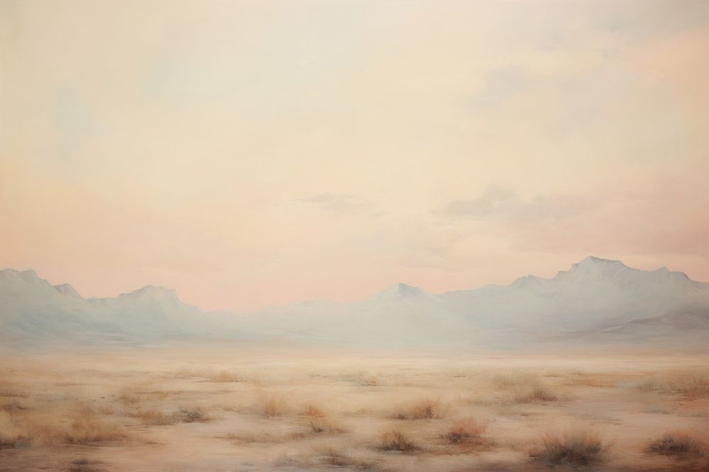 Soft light landscape outdoors painting. AI generated Image by rawpixel.