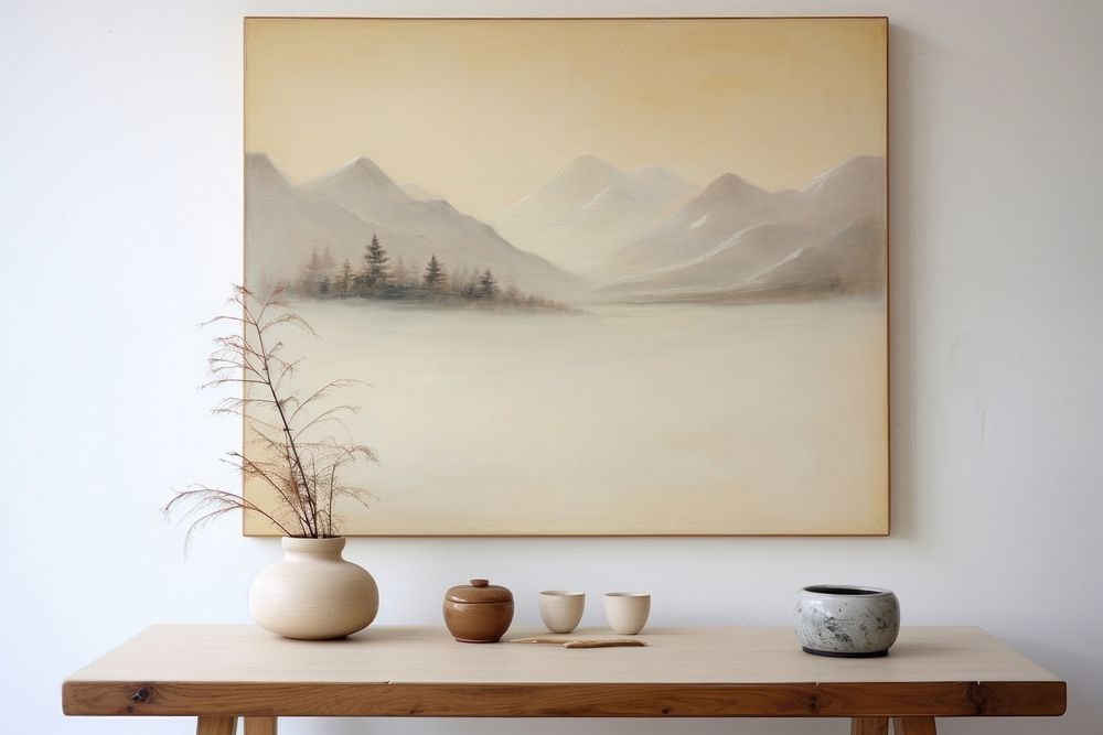 Zen painting landscape art. AI generated Image by rawpixel.