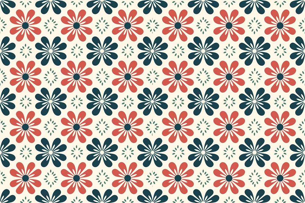 Geometric hibiscus pattern backgrounds shape art. AI generated Image by rawpixel.