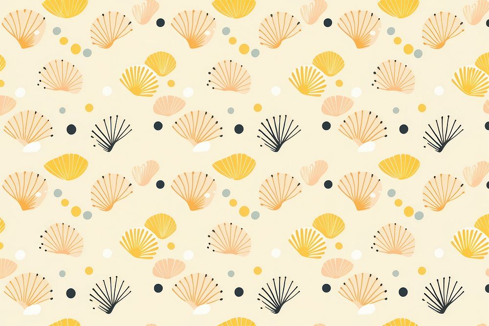 Pastel yellow Japanese brush paint pattern backgrounds invertebrate. AI generated Image by rawpixel.