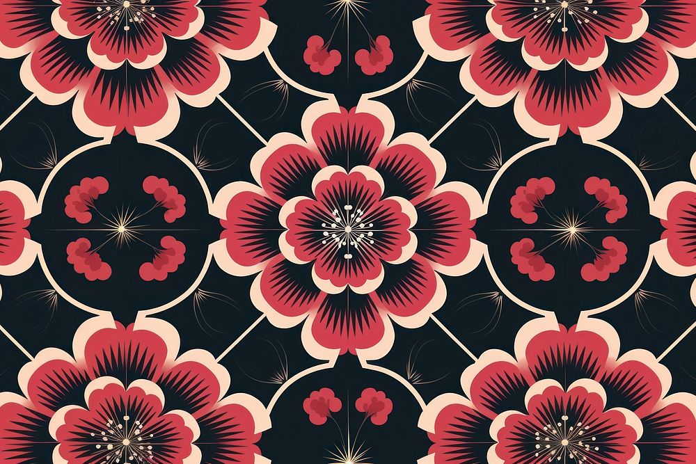 Peony pattern geometric backgrounds flower shape. AI generated Image by rawpixel.