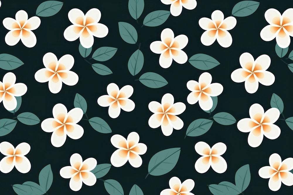 Plumeria pattern backgrounds flower plant. AI generated Image by rawpixel.
