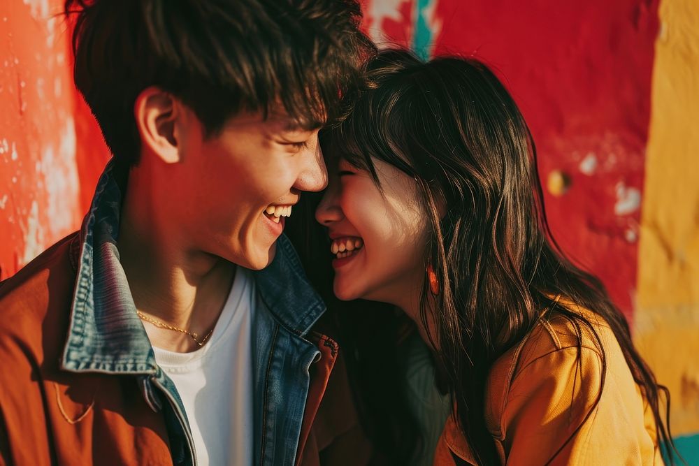 Taiwanese couple laughing love fun. | Premium Photo - rawpixel