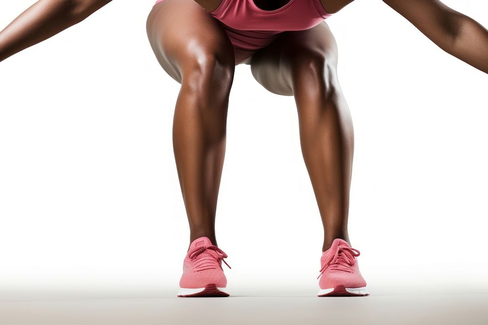 Woman Stretching Before Run footwear adult woman. AI generated Image by rawpixel.