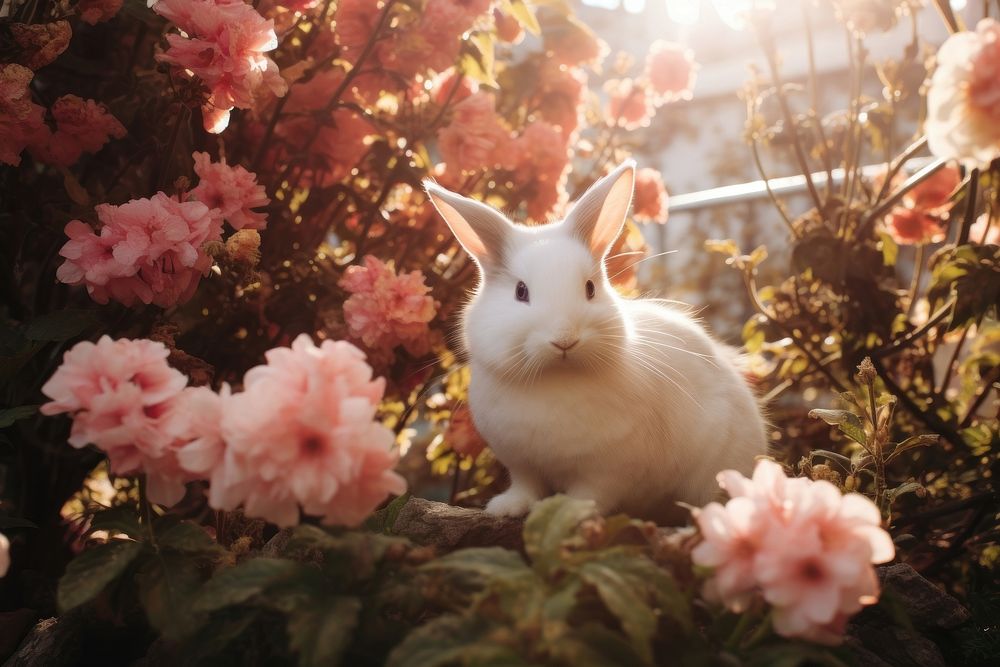 Aesthetic outdoors blossom mammal. AI generated Image by rawpixel.