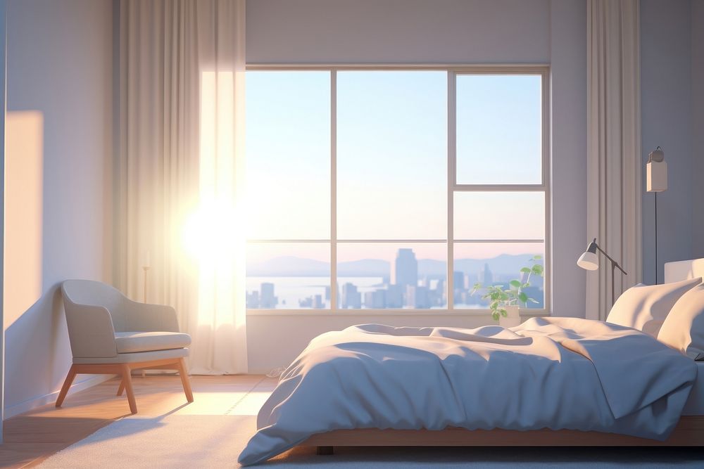 Background bedroom furniture window. AI generated Image by rawpixel.
